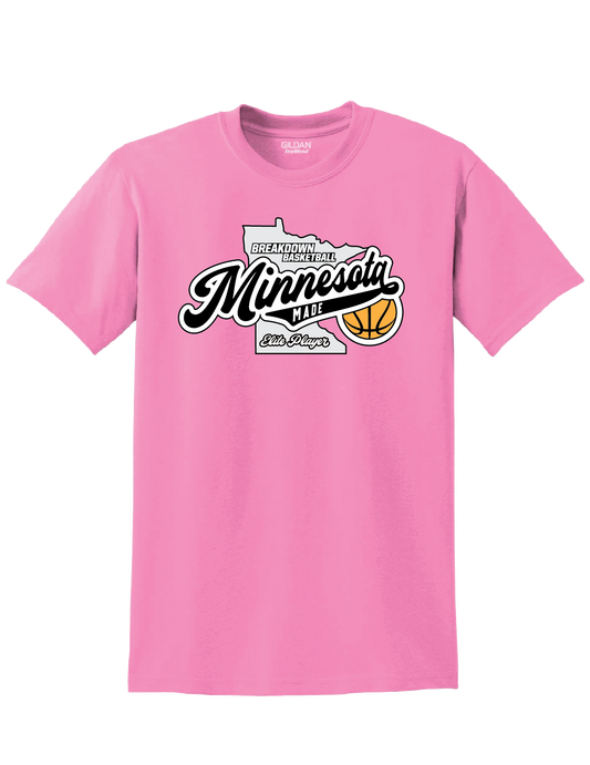 Gildan® - DryBlend® 50 Cotton/50 Poly T-Shirt-Pink (Black Logo)